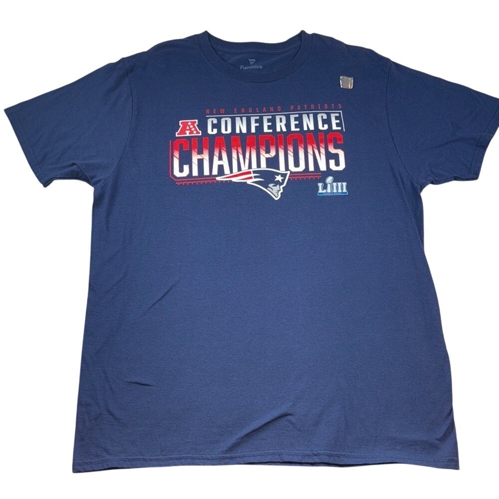 New England‎ Patriots Conference Champions Navy T-Shirt size large NWT